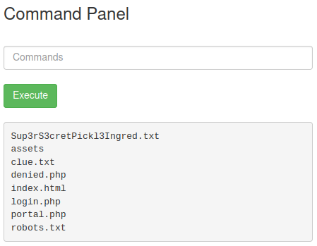 Command panel